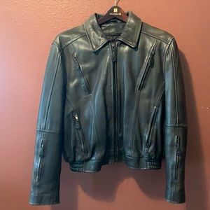 Ladies Leather Motorcycle Jacket
